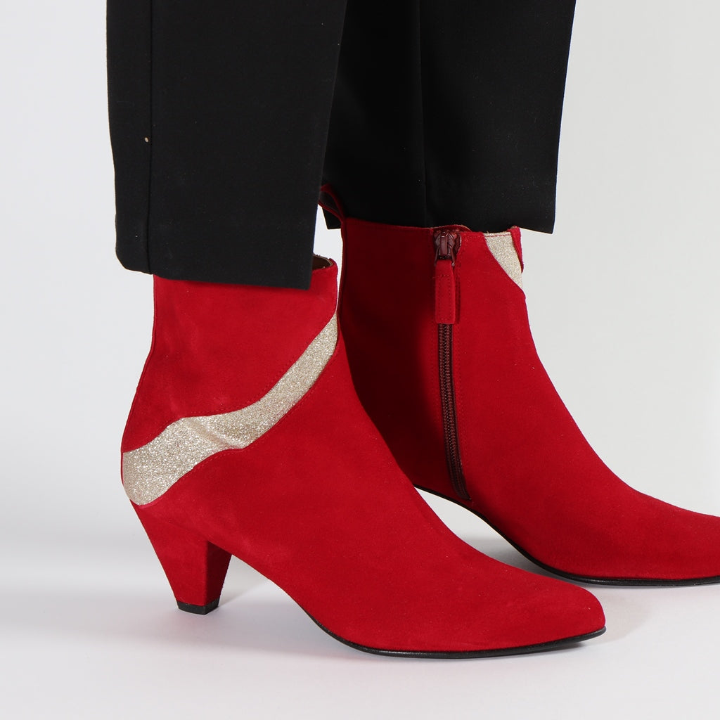Andrea Suede Red - last pairs 38, 39, 40 - Emma Go Shoes