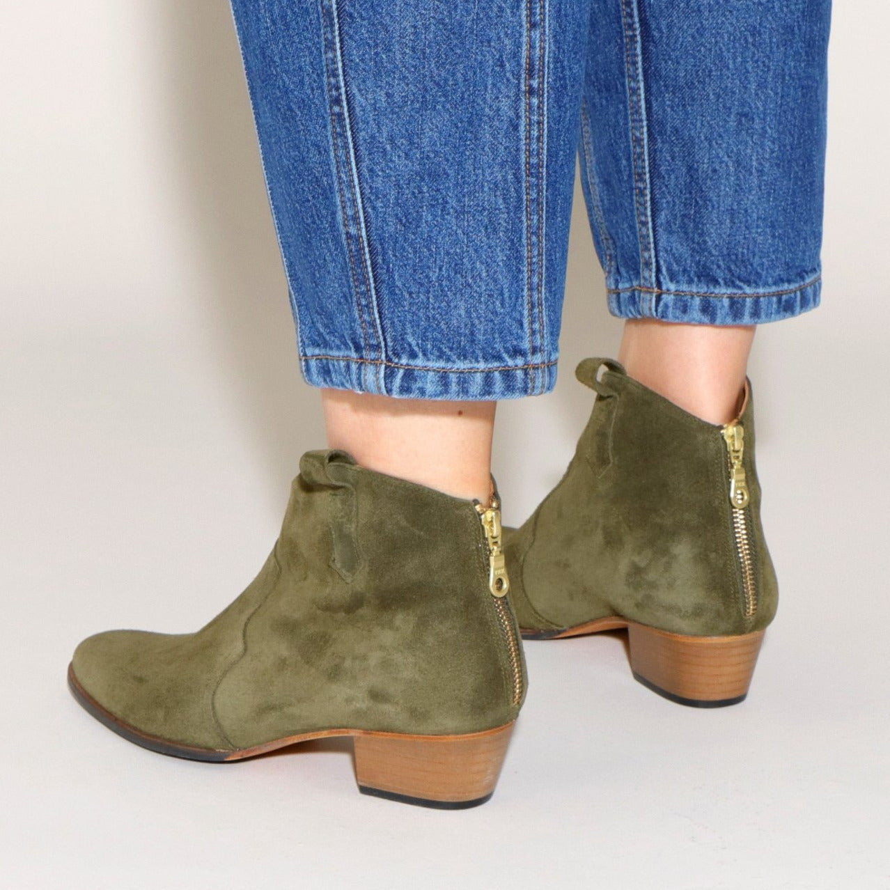 Harper Suede Olive - Emma Go Shoes
