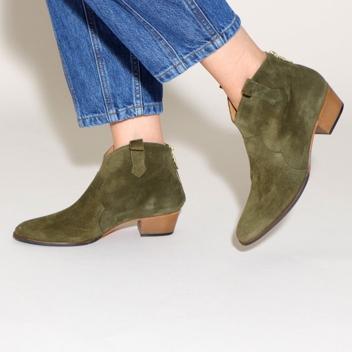 Harper Suede Olive - Emma Go Shoes