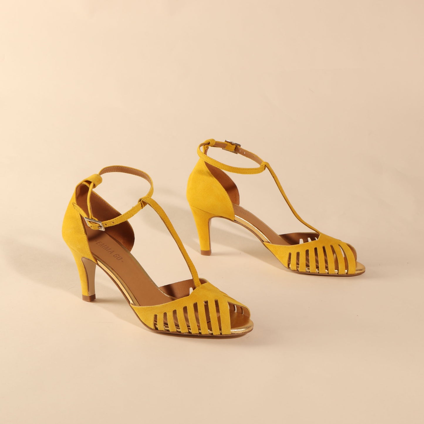 joelle yellow heel sandal