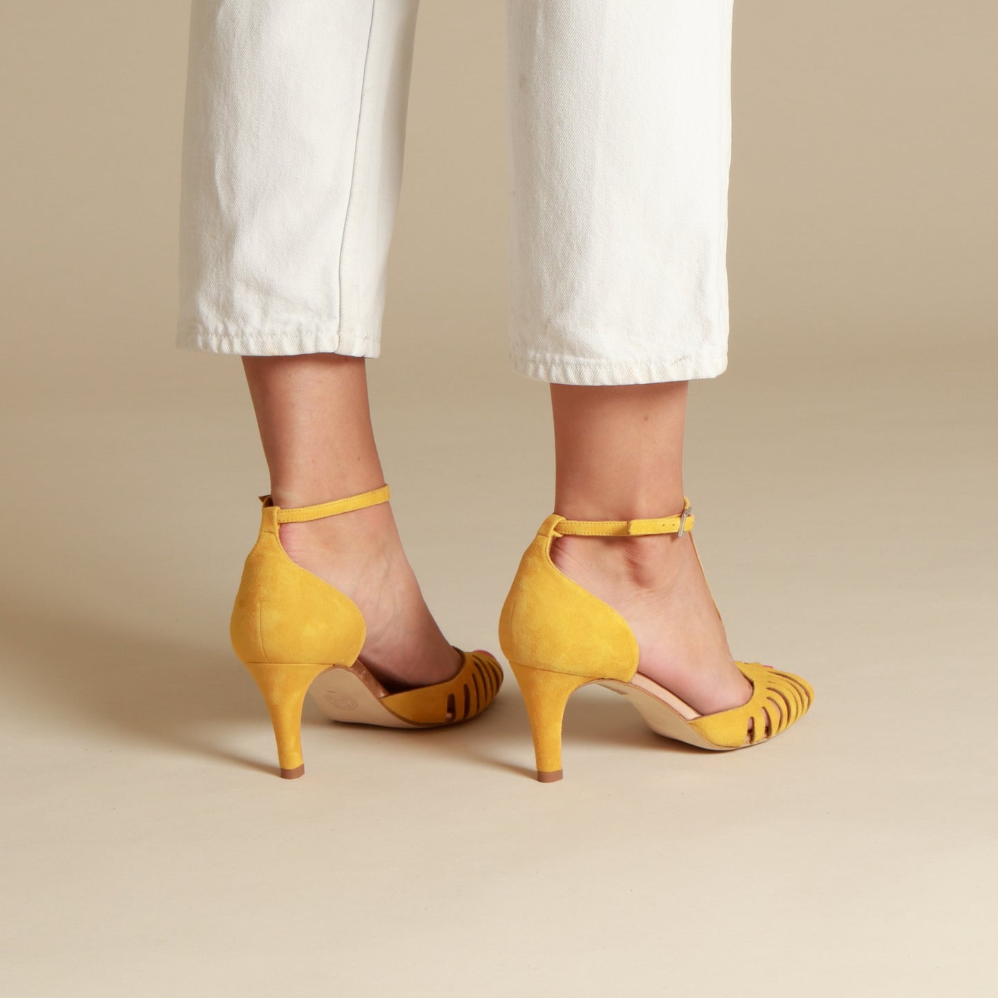JOELLE Suede Mustard - last pairs 37 - Emma Go Shoes