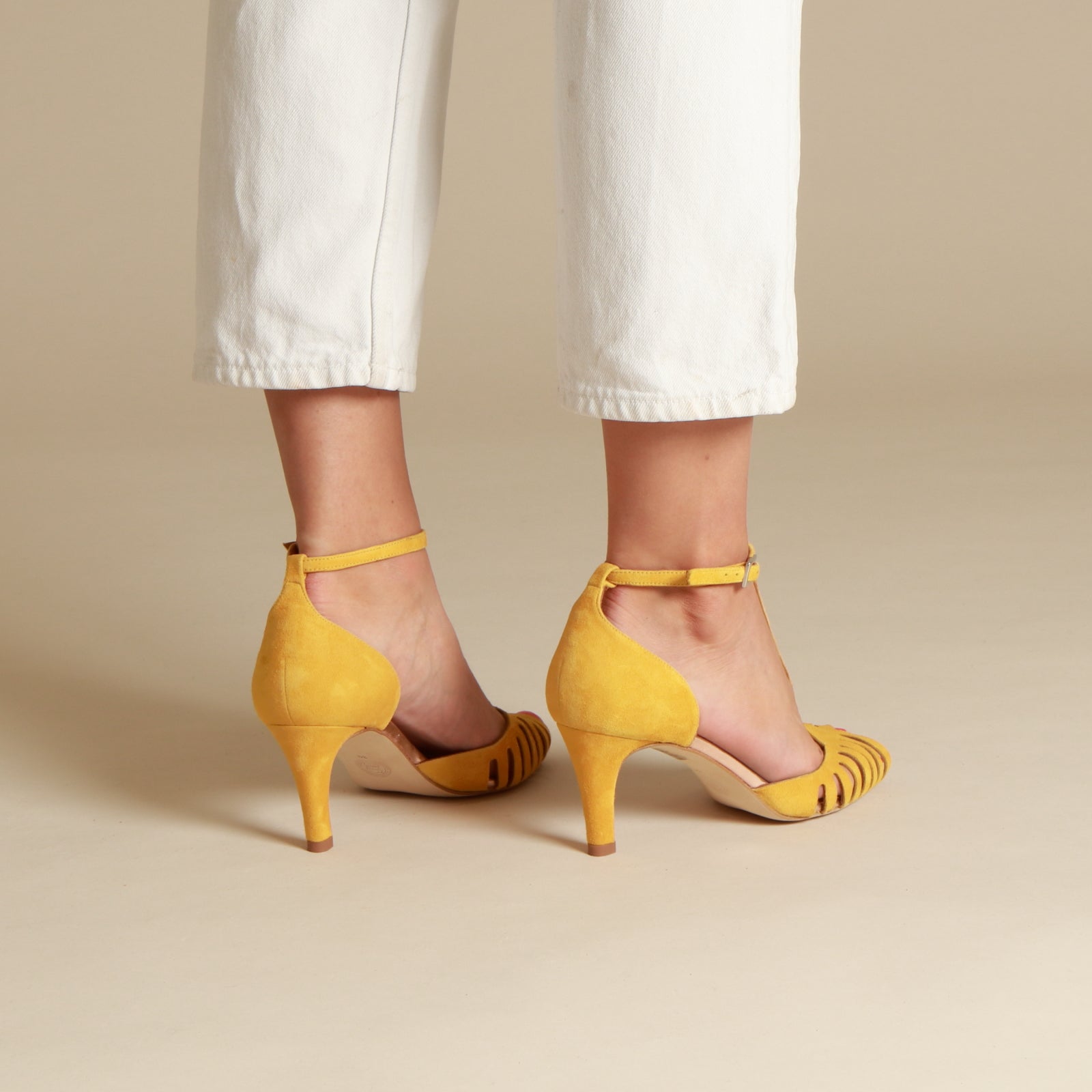 JOELLE Suede Mustard - last pairs 37 - Emma Go Shoes