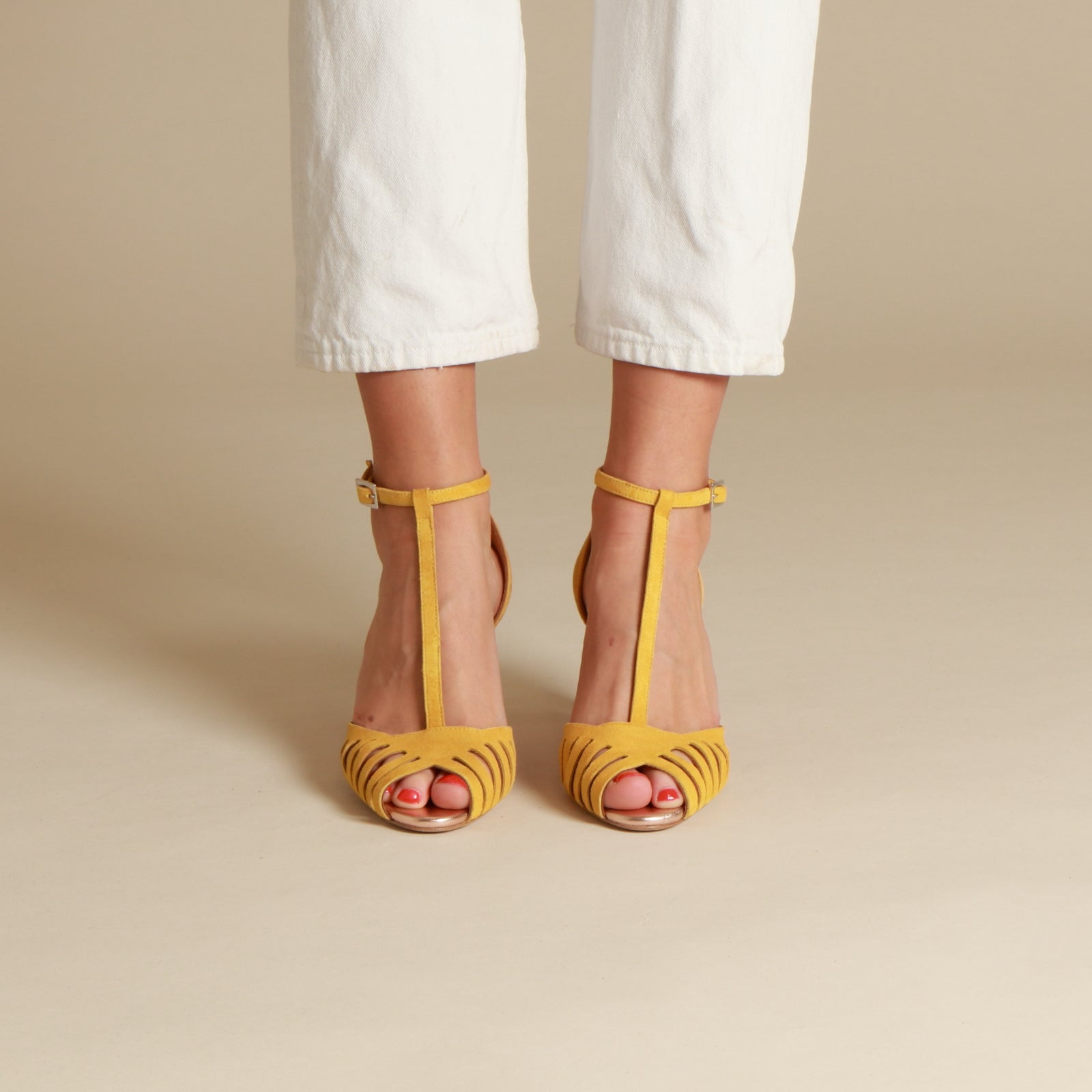 JOELLE Suede Mustard - last pairs 37 - Emma Go Shoes