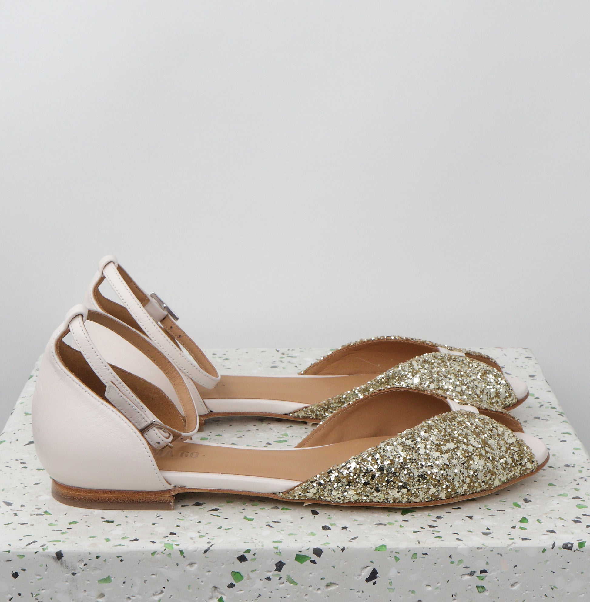 JULIETTE Glitter Champagne & Cream - Emma Go Shoes