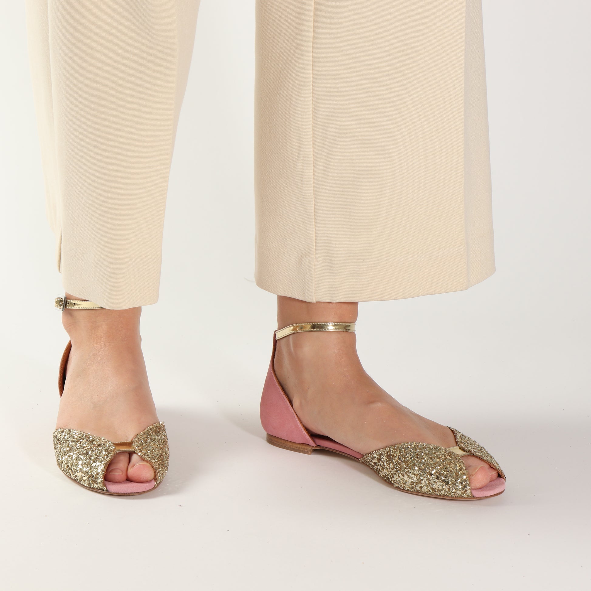 JULIETTE Glitter Champagne & Rose - Emma Go Shoes