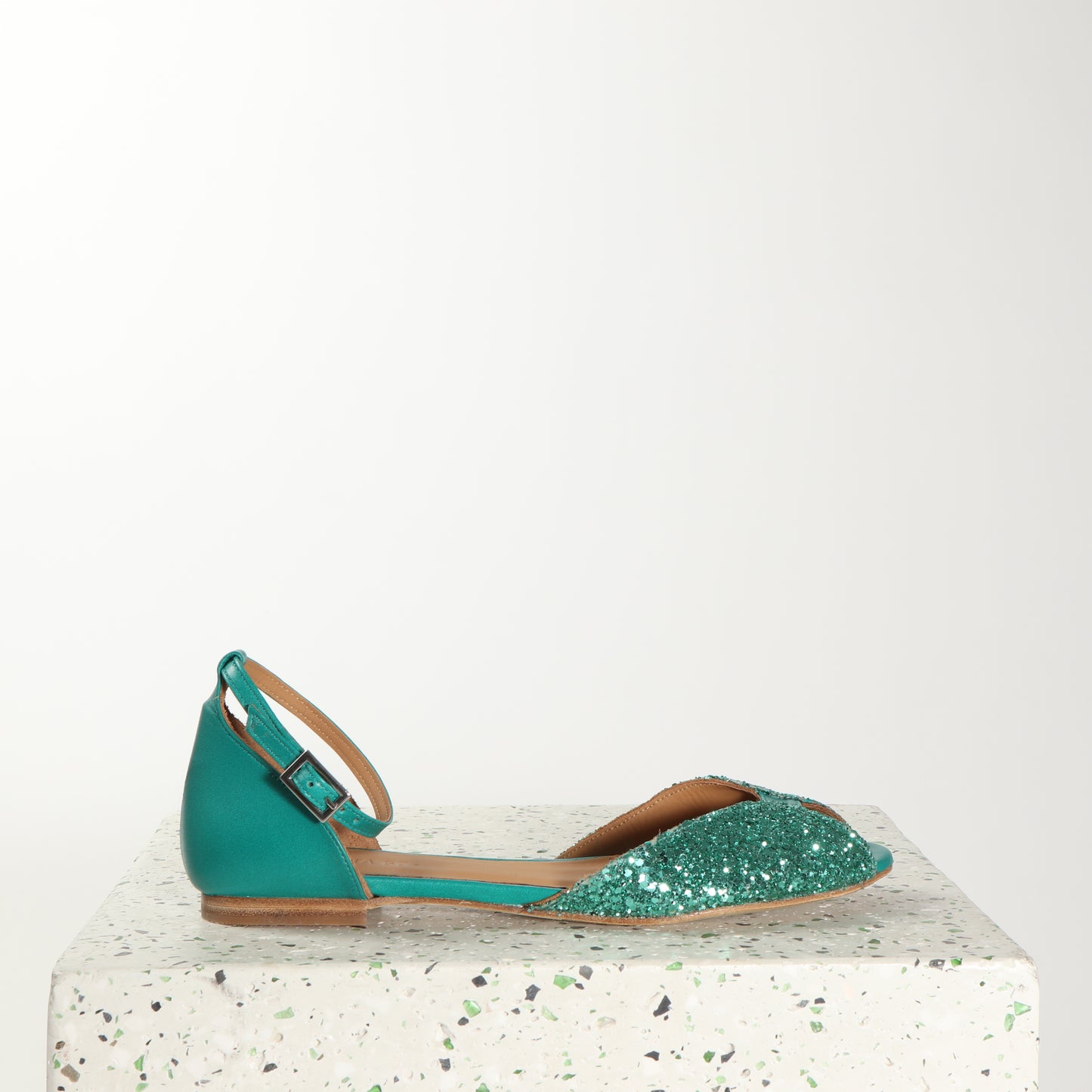Juliette Glitter Jade & Nappa Jade - last pairs 38, 42