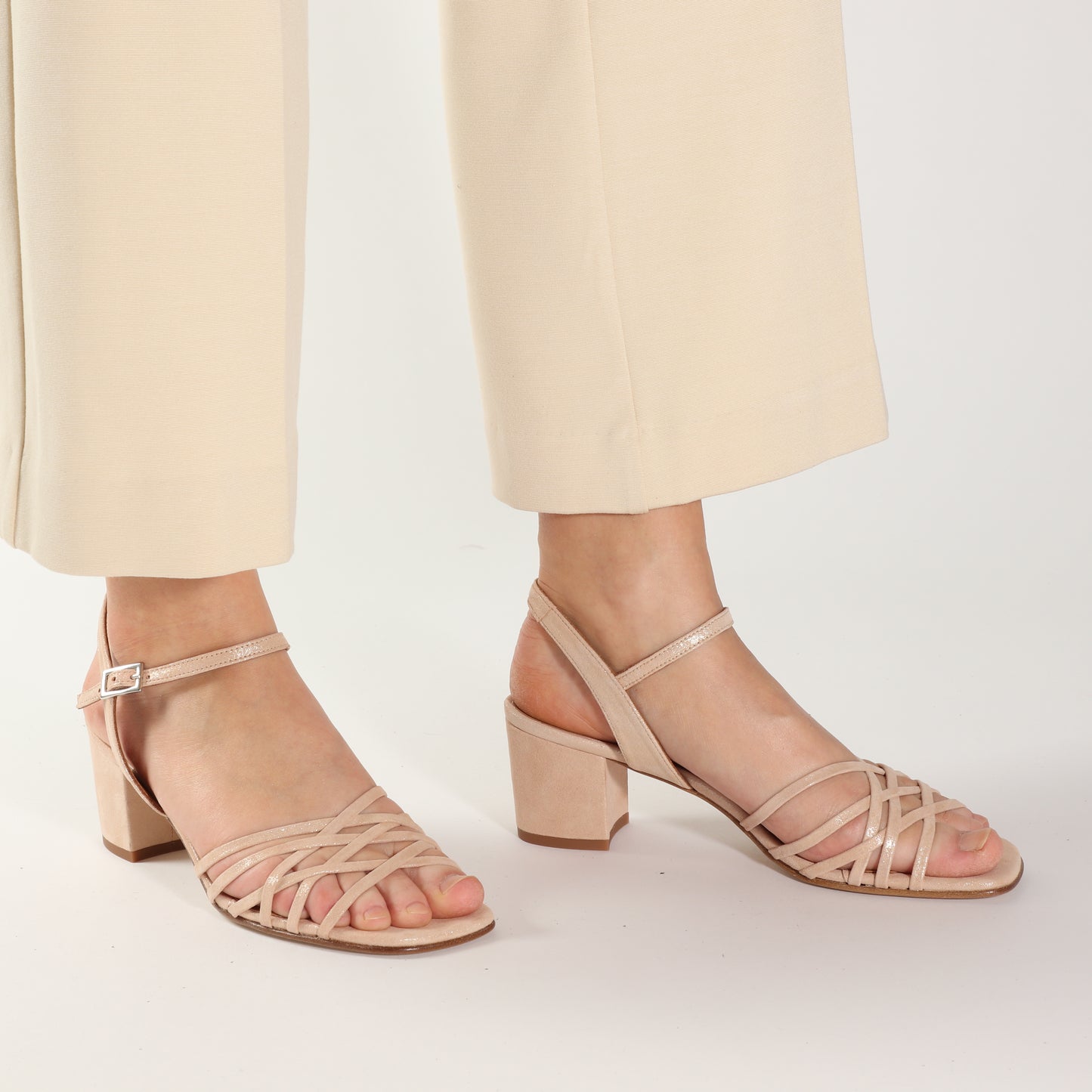 Katrina Suede Glitter Pale