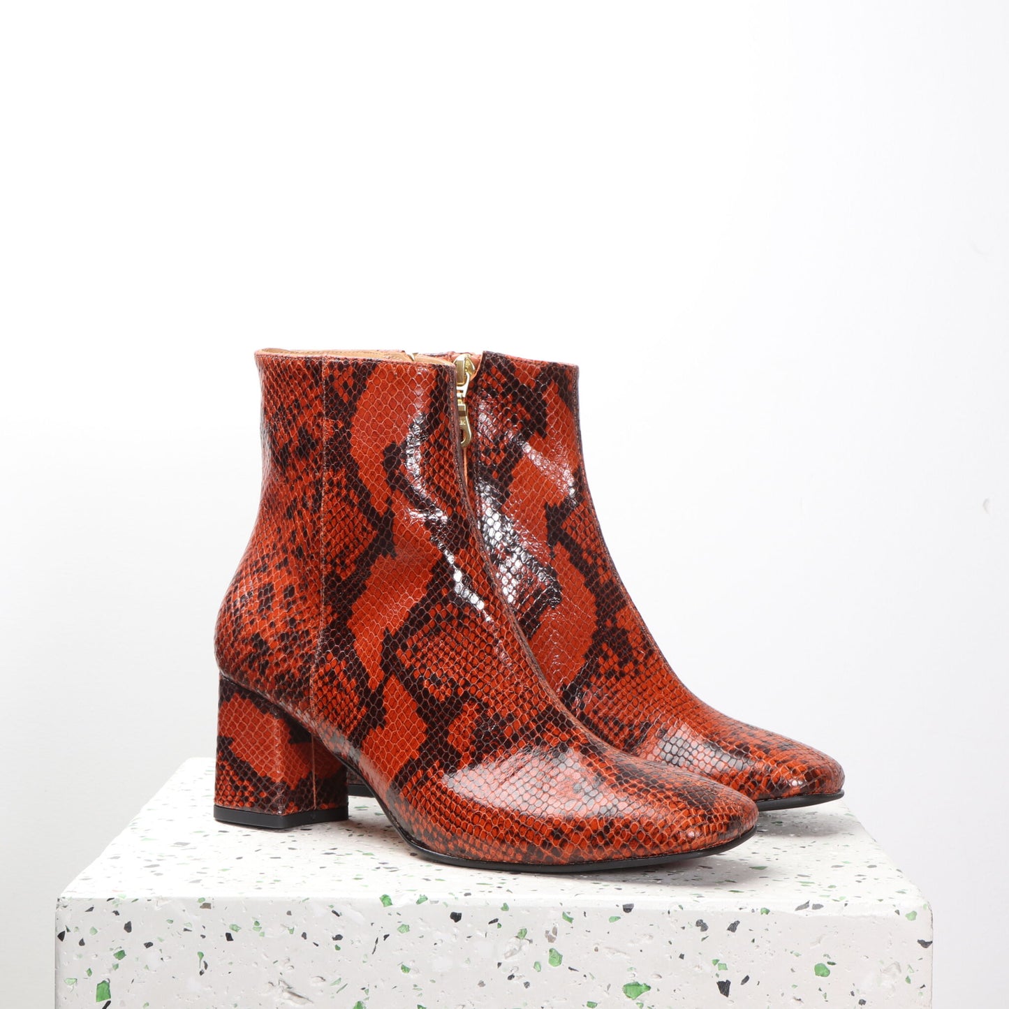 LAETITIA Python Cognac - last pairs 38, 39 - Emma Go Shoes