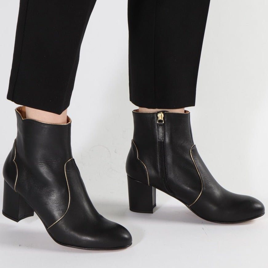 Maja Calf Black and Gold - Emma Go Shoes