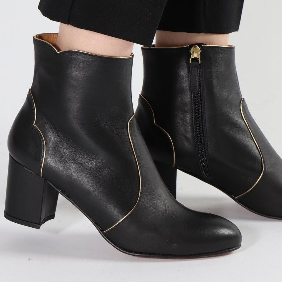 Maja Calf Black and Gold - Emma Go Shoes