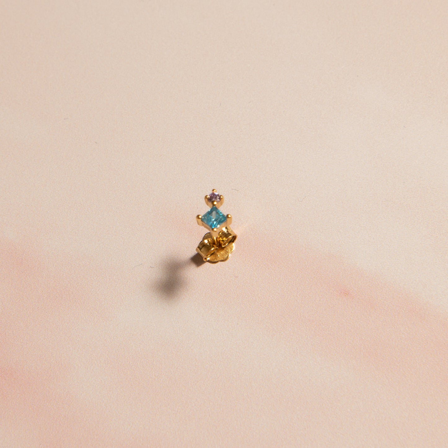 Nynne Blue and Purple Ear Stud