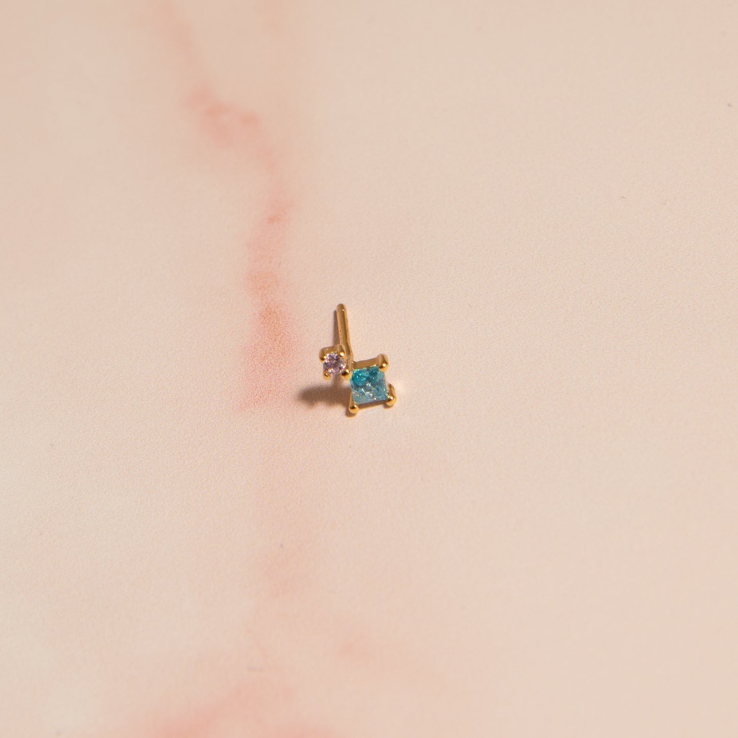 Nynne Blue and Purple Ear Stud