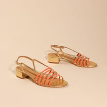 Load image into Gallery viewer, ALEXIS Calf Coral &amp; Gold Last pair 36 - Emma Go Shoes
