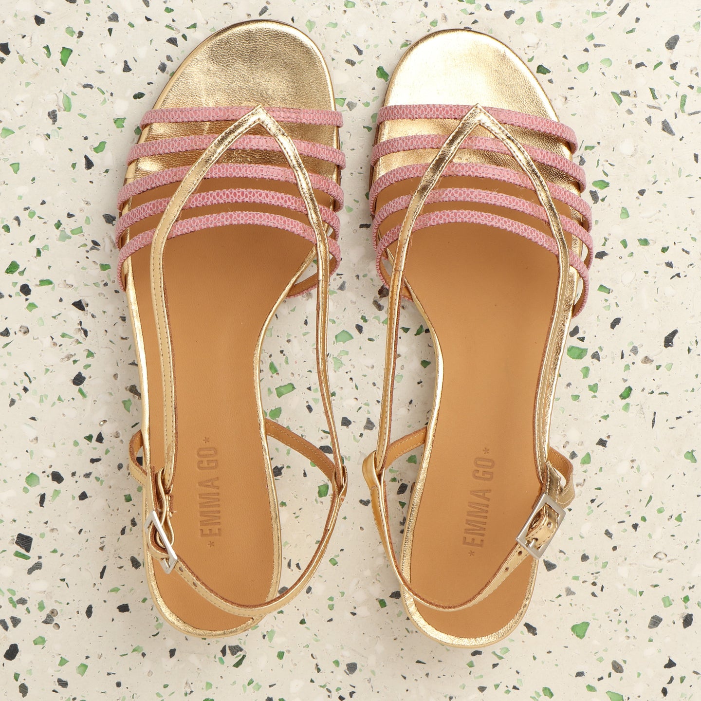 ALEXIS Viper Pink & Gold - Emma Go Shoes