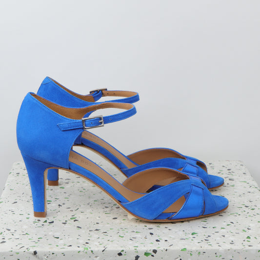 BODIL Suede Blue & Metal Blue - last pairs 36 & 40