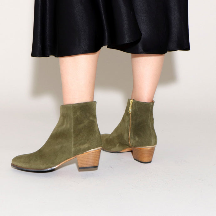 Carter Suede Olive - last pairs 36, 38 - Emma Go Shoes