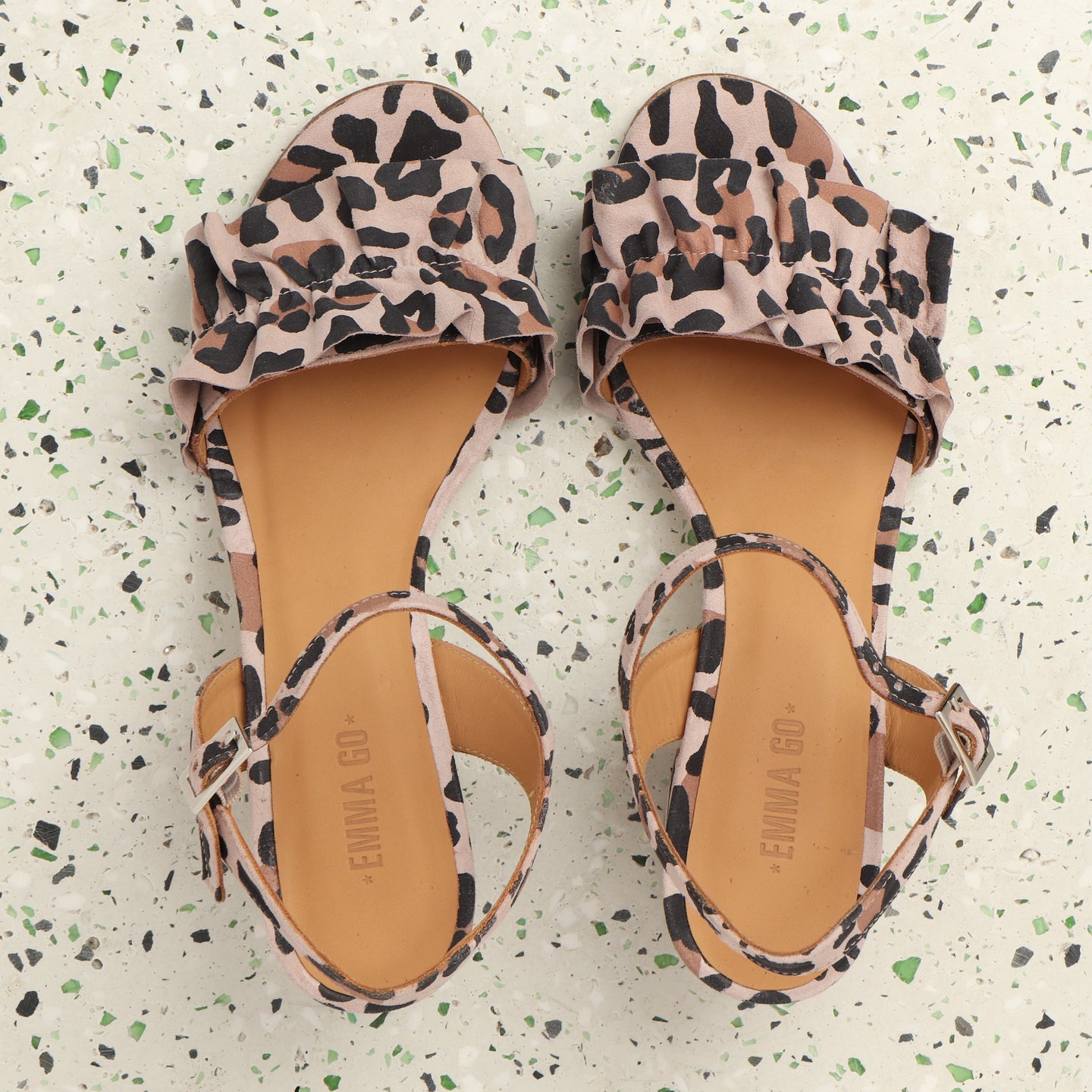 CLARISSE Suede Faux Leopard - Emma Go Shoes