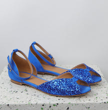 Load image into Gallery viewer, JULIETTE Glitter Blue &amp; Suede Blue
