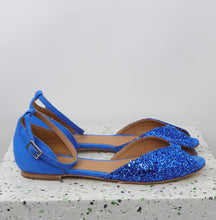 Load image into Gallery viewer, JULIETTE Glitter Blue &amp; Suede Blue
