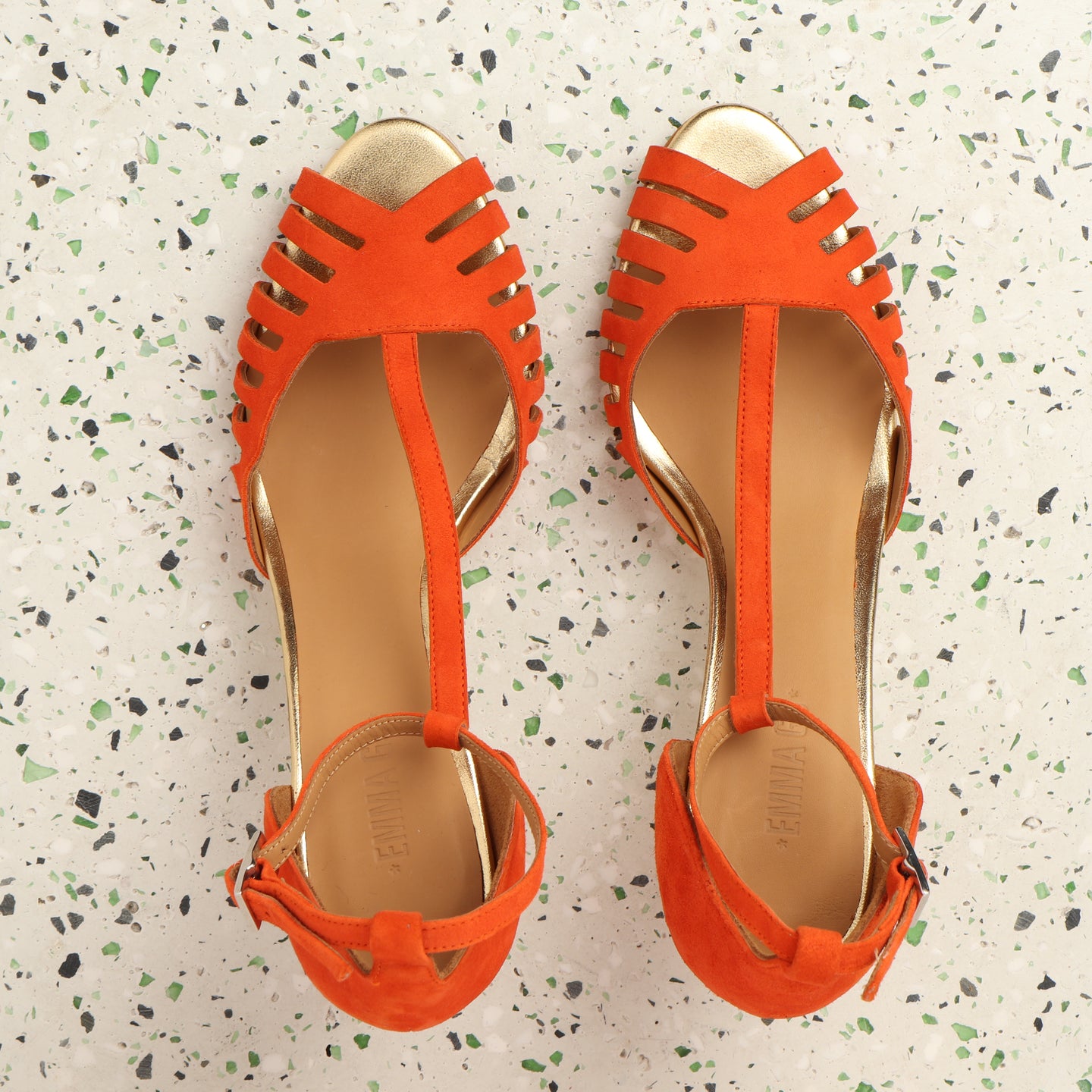 JOELLE Suede Orange - last few - Emma Go Shoes