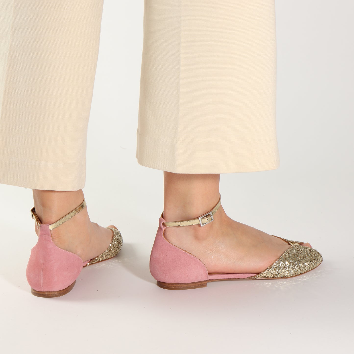 JULIETTE Glitter Champagne & Rose - Emma Go Shoes