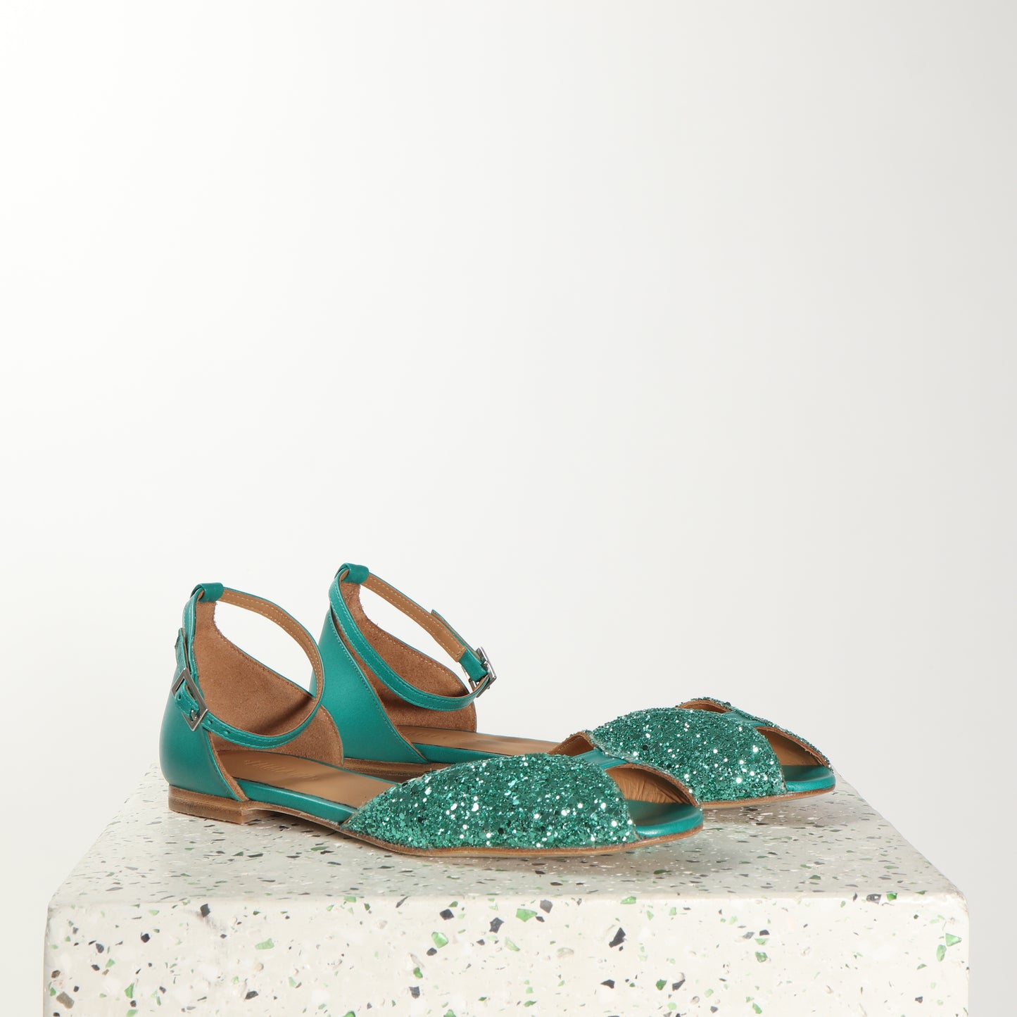 Juliette Glitter Jade & Nappa Jade - last pairs 38, 42