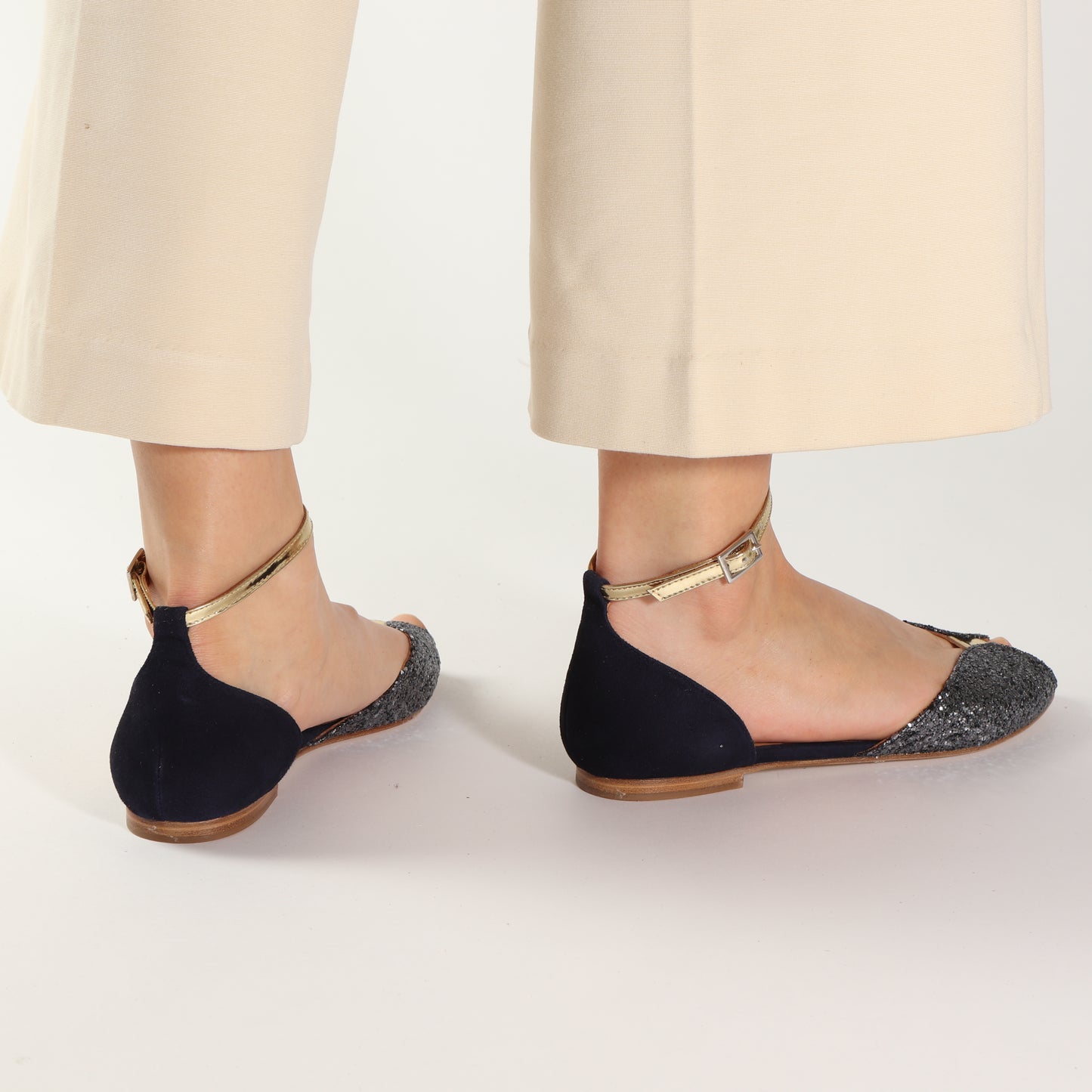 JULIETTE Glitter Smoke & Navy - Emma Go Shoes