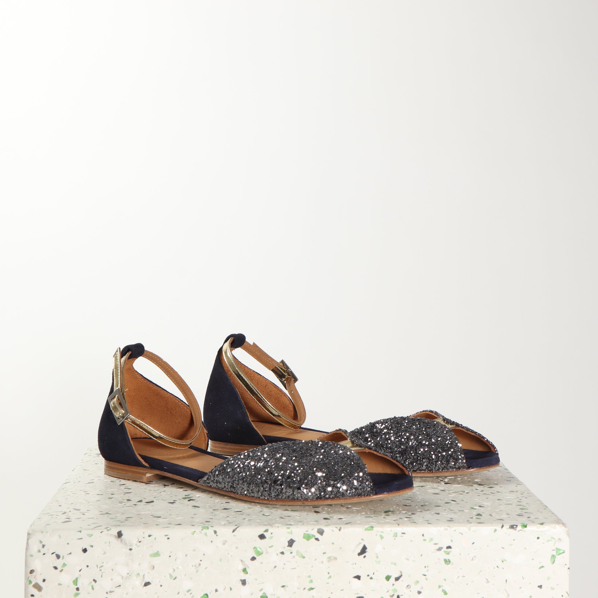 JULIETTE Glitter Smoke & Navy - Emma Go Shoes