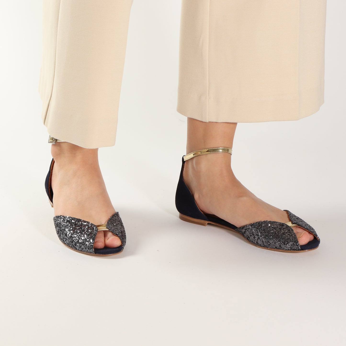 JULIETTE Glitter Smoke & Navy - Emma Go Shoes
