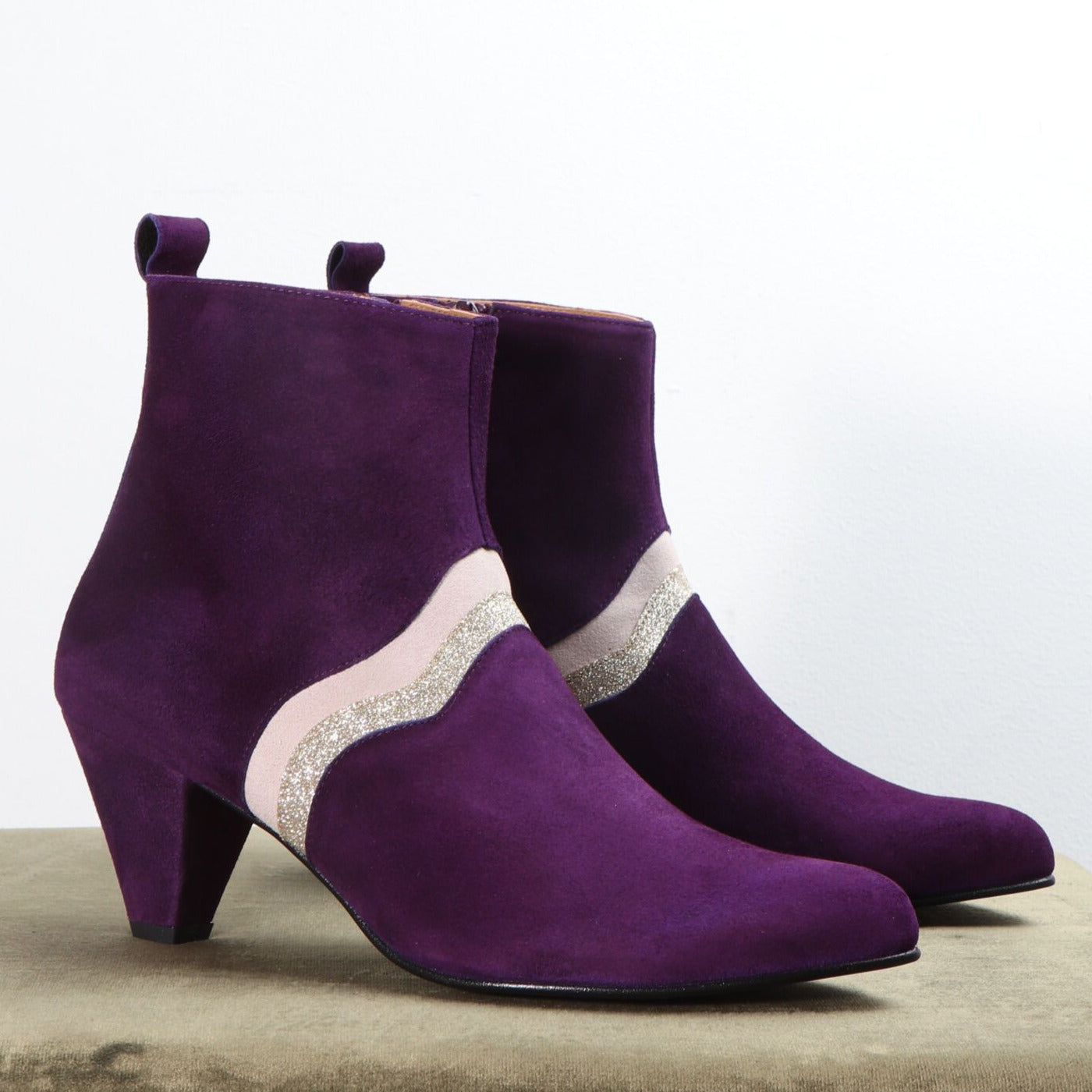 Karen Suede Purple, Glitter Cava & Face - Emma Go Shoes