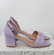 Load image into Gallery viewer, ZOE Suede Lavender &amp; Nappa Gold
